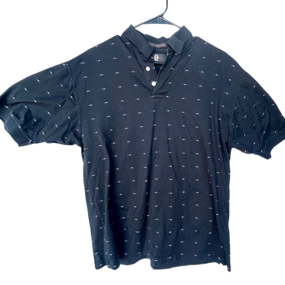 men’s Medium Devon Harris casual Black shirt 100% cotton